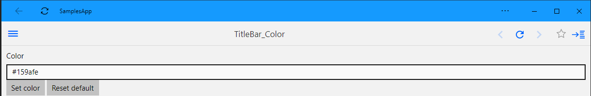 Blue title bar