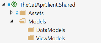 Shared project model folders
