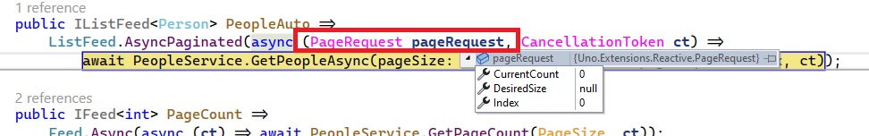 A diagram detailing the PageRequest class