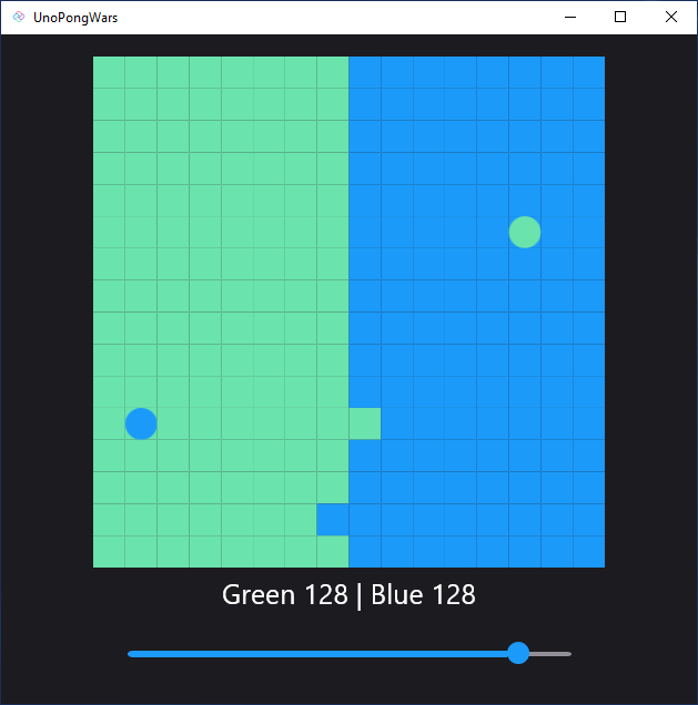 PongWars Screenshot in Dark Theme