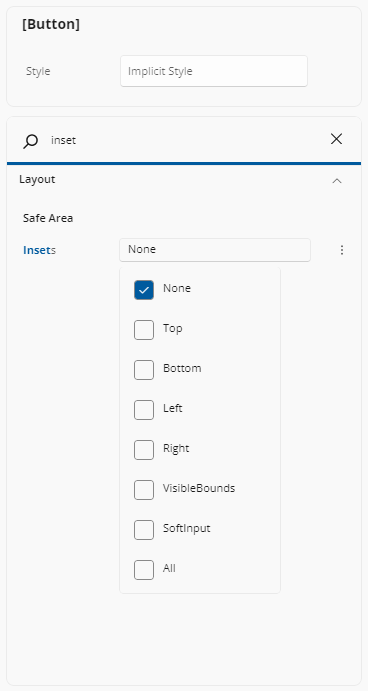 Screenshot showing a multi selection field on the Properties panel