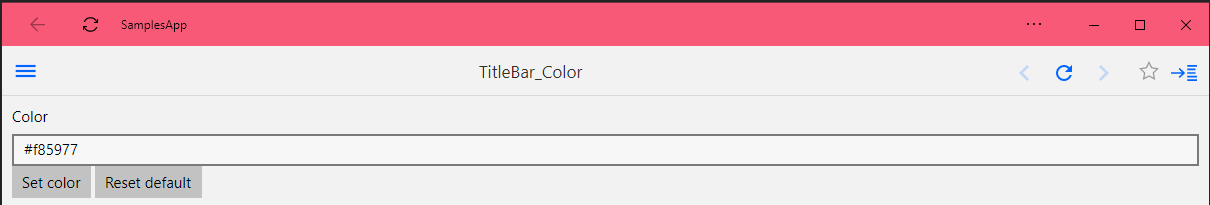 Red title bar